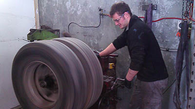 machining truck drum